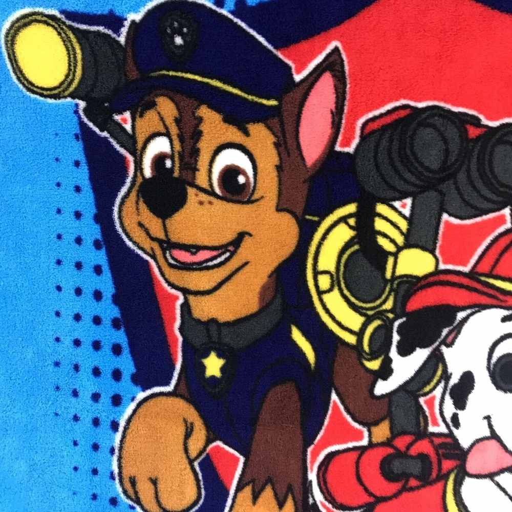 Nickelodeon Paw Patrol Kids Fleece Blanket Chase,Marshall & Rubble 42"x 29" - Picture 2 of 7